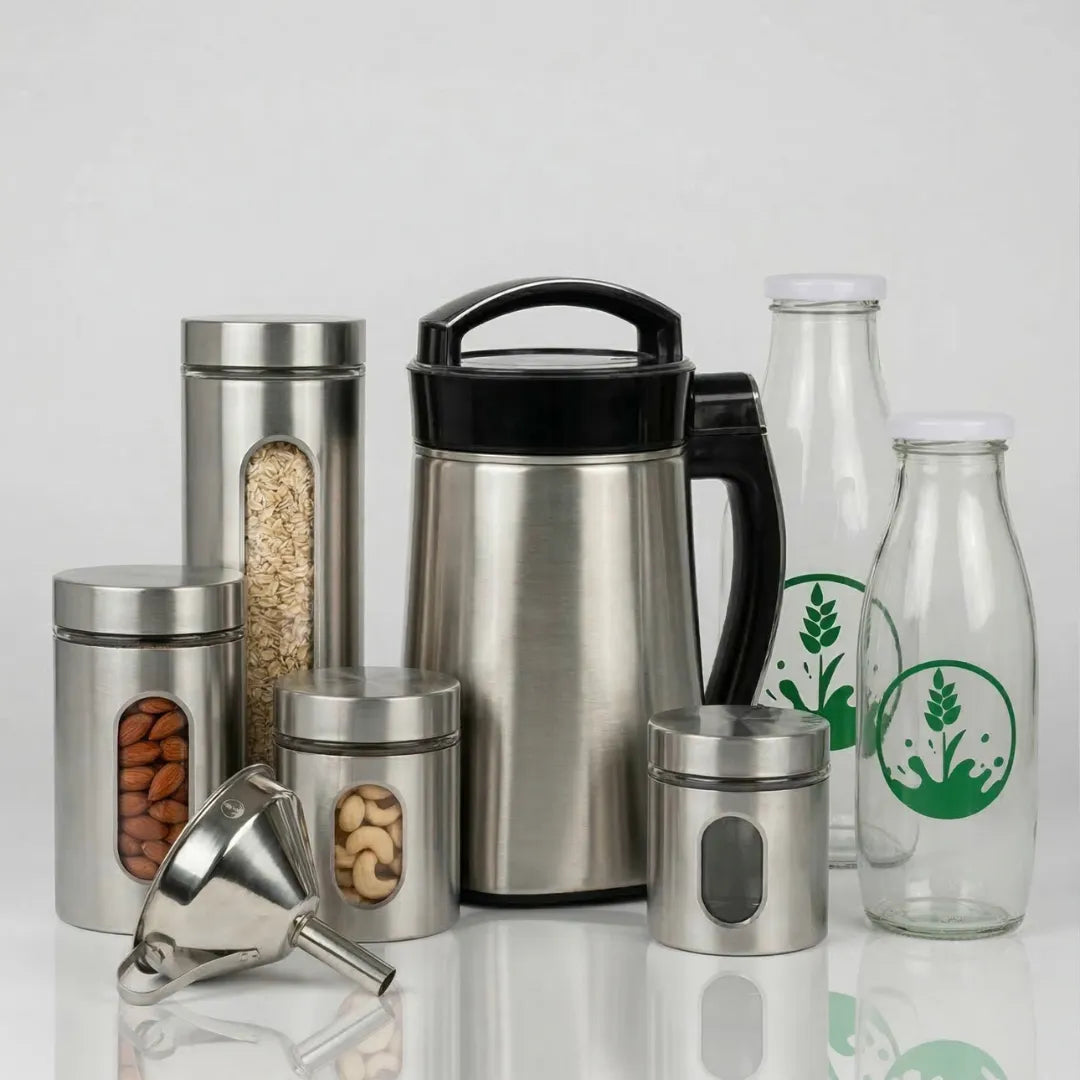 MeiMüch StarterSet mit MüchMocha Trichter, Flasche, Vorratsdose