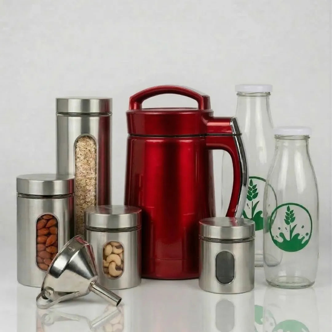 MeiMüch StarterSet mit MüchMocha Trichter, Flasche, Vorratsdose