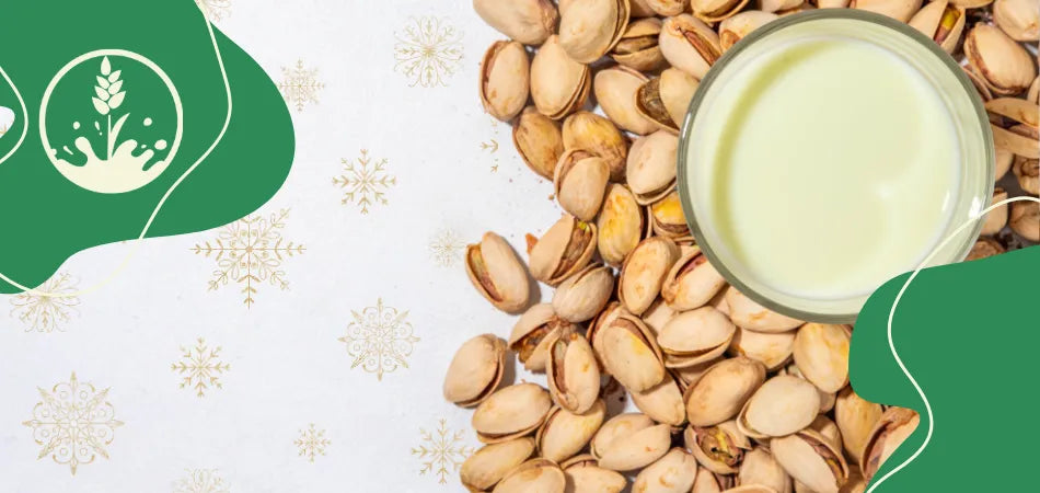 Weihnachtliche  Pistazien-Cashew-Vanille-Müch