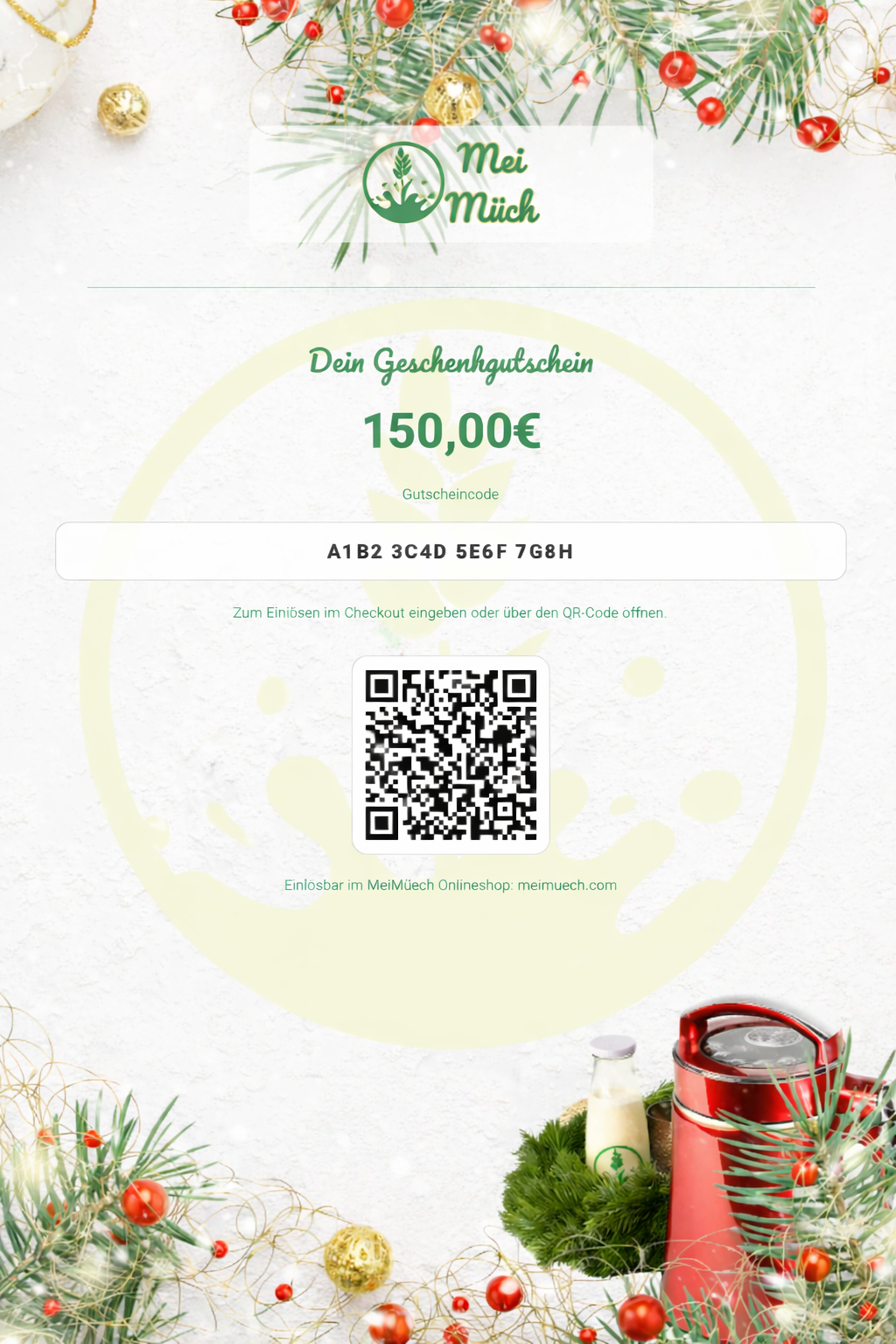 MeiMüch Wertgutschein 150€