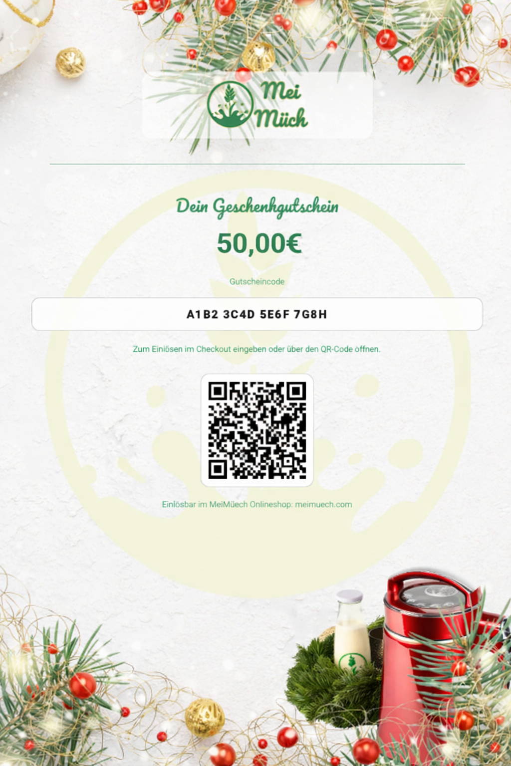 MeiMüch Werthgutschein 50€